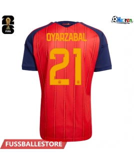 Günstige Spanien Mikel Oyarzabal #21 Heimtrikot WM 2026 Kurzarm